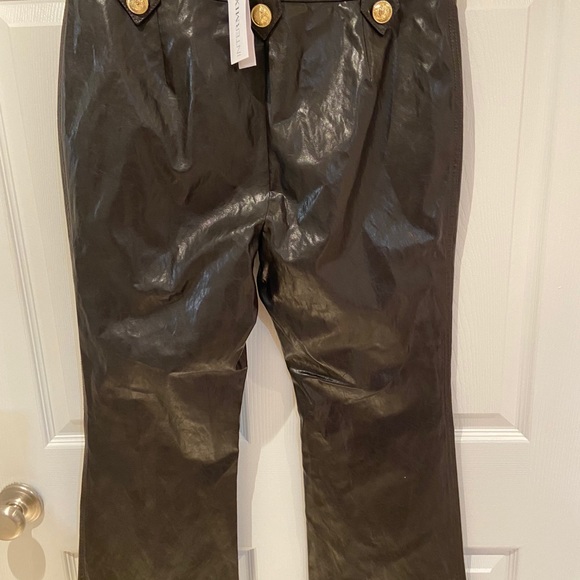 Vegan Leather Cropped Pants - Picture 2 of 2
